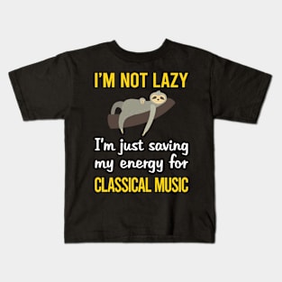 Funny Lazy Classical Music Kids T-Shirt